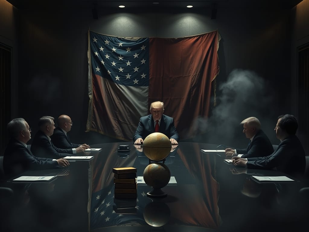 Trump meets with CEOs at Business Roundtable as market sell-off continues